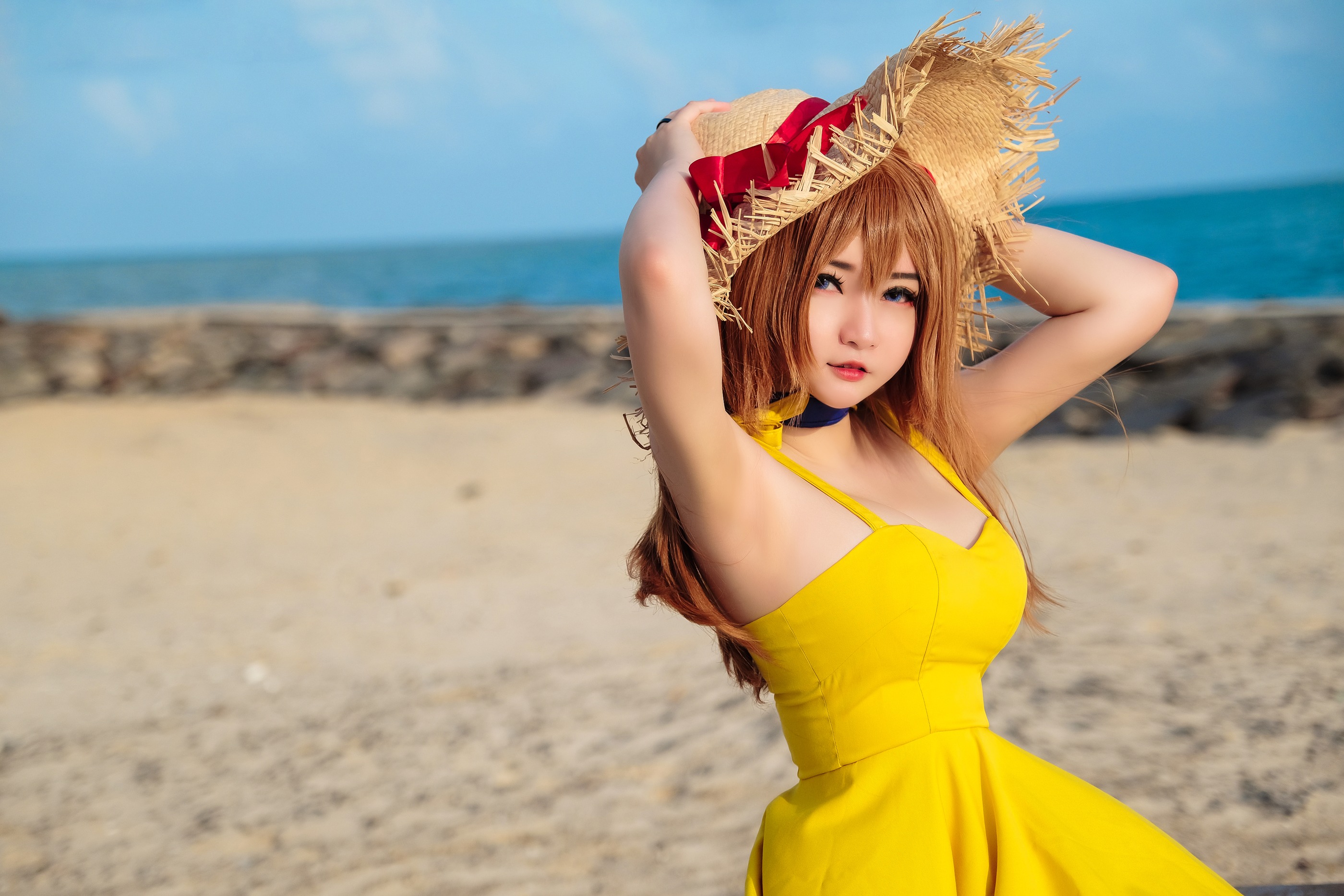 图片[1]-Potato Godzilla – NO.060 Asuka Yellow Dress [27P]-XikXak